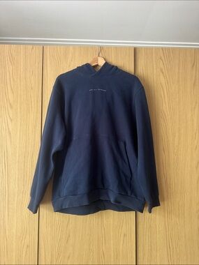 lululemon unisex navy hoodie; FOR ALL RUNNERS